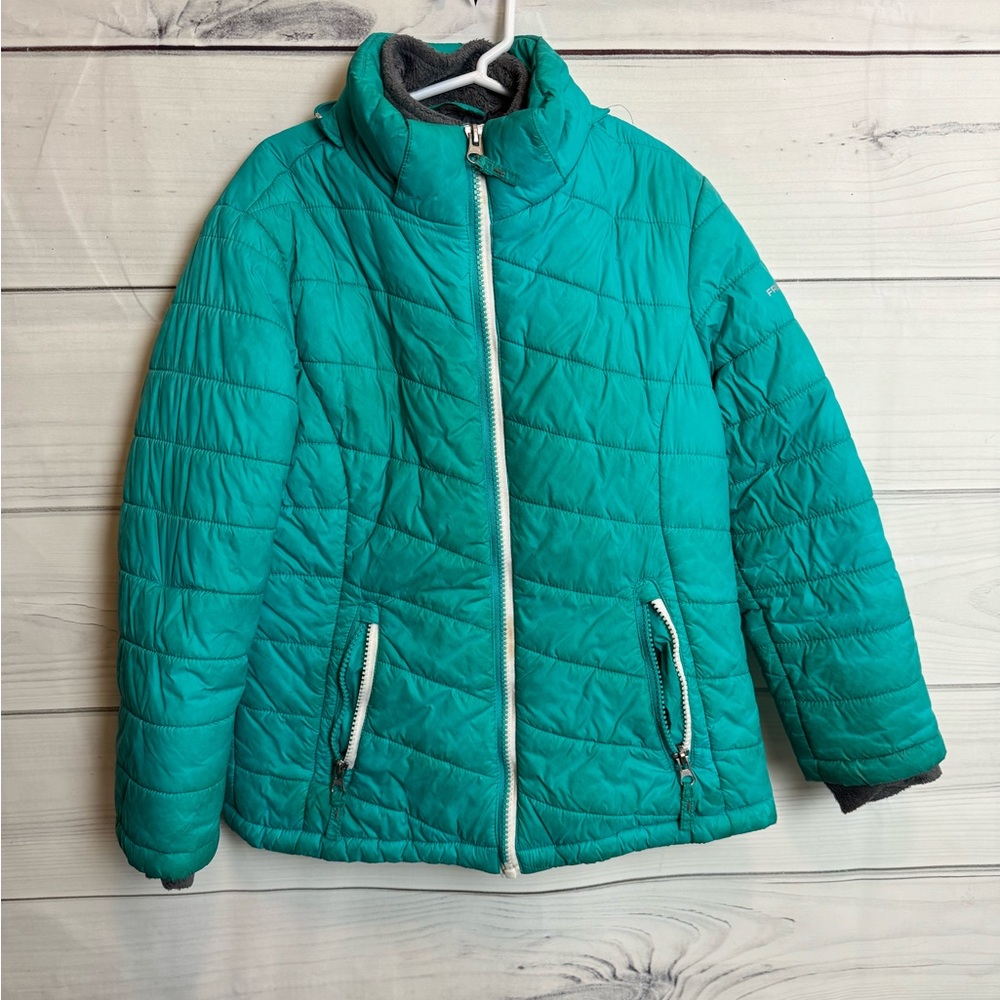 Free Country teal coat size girls medium